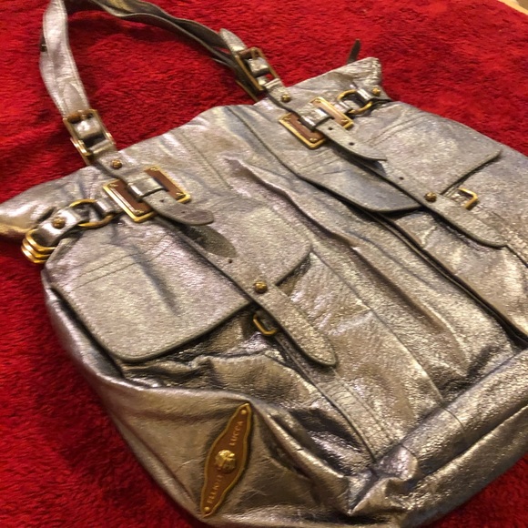 Silver leather Elliot Lucca size large